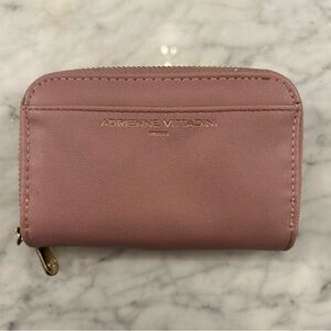 Adrienne Vittadini Dual Zip Around Small Pink Wallet